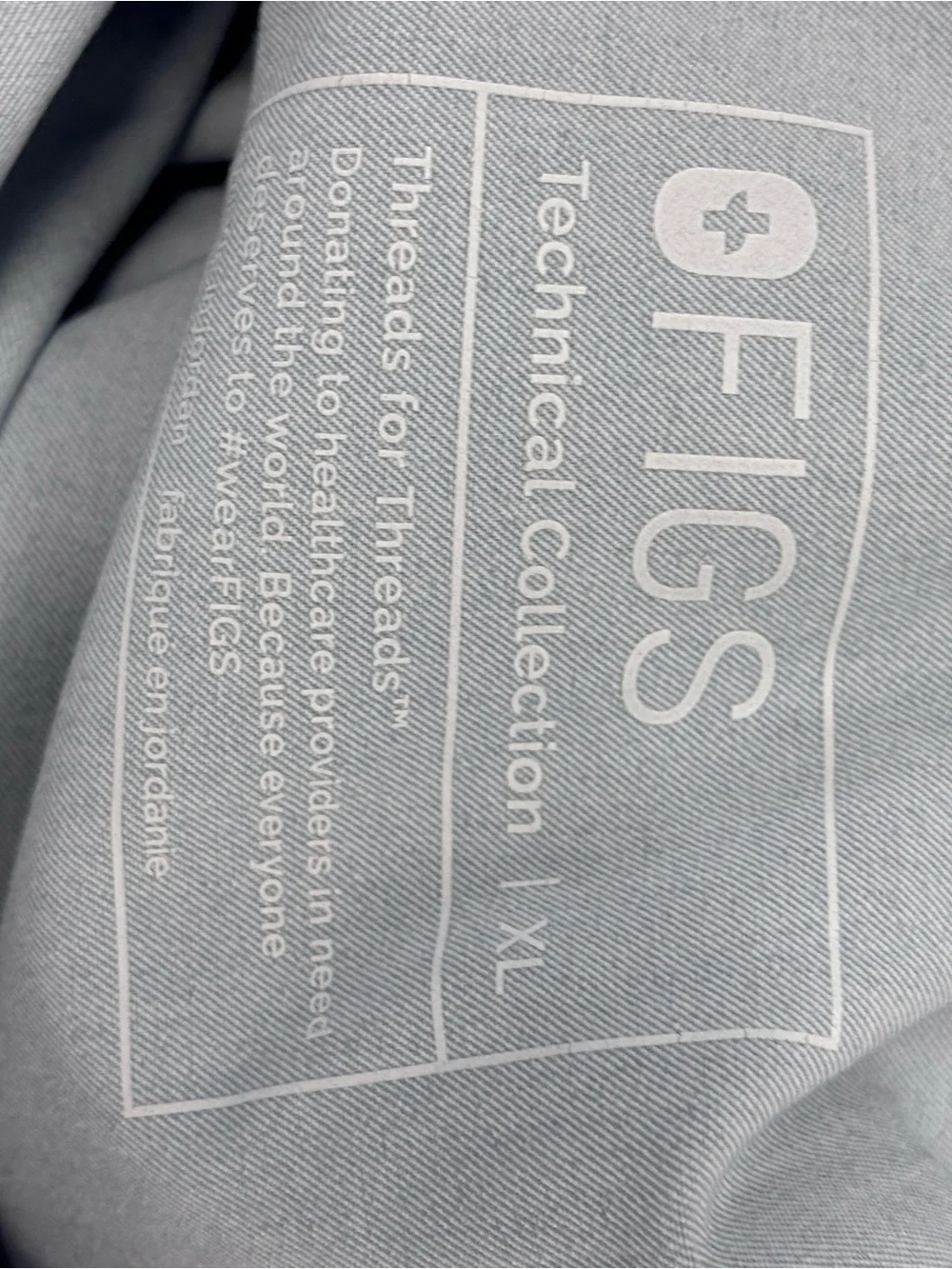 FIGS Zamora Jogger Scrub Pants Womens XL Blue Heathered Medical Nursing Uniform